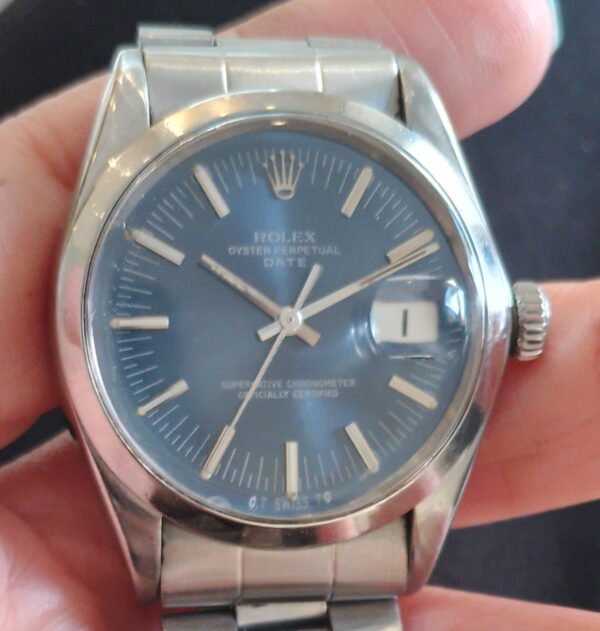 Precio de Rolex Oyster Perpetual Date Blue Sigma Dial 1972